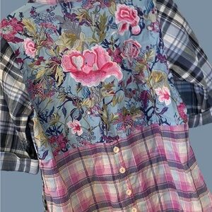 Plaid Button-Up Shirt